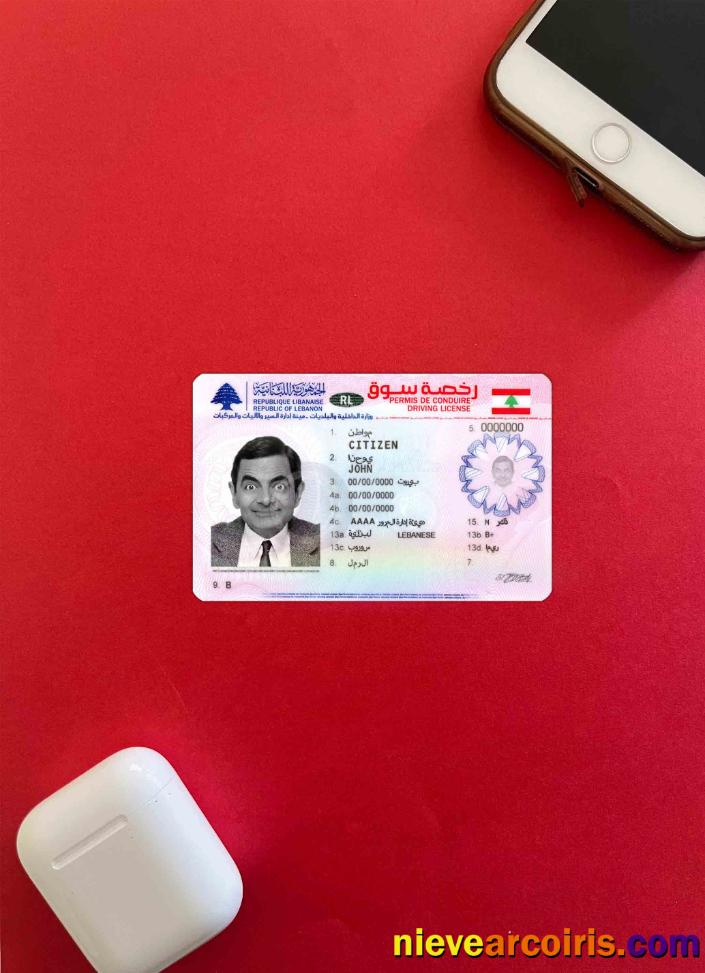 Lebanon driving license  photolook